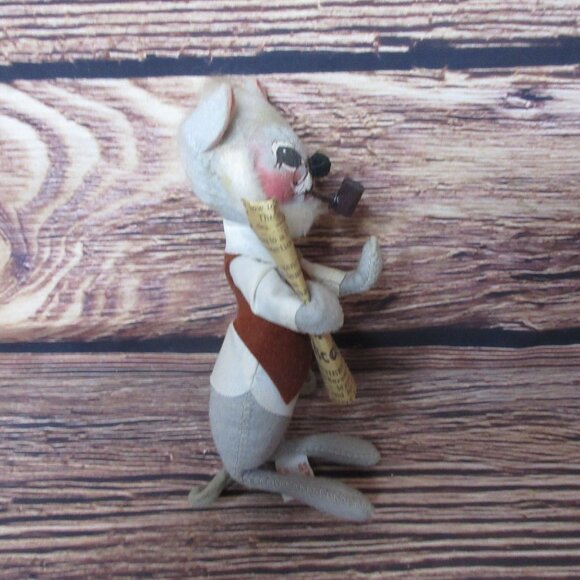 Annalee Smoking Grandpa Mouse with Newspaper 6.5" - Vintage 1971 - Picture 6 of 6